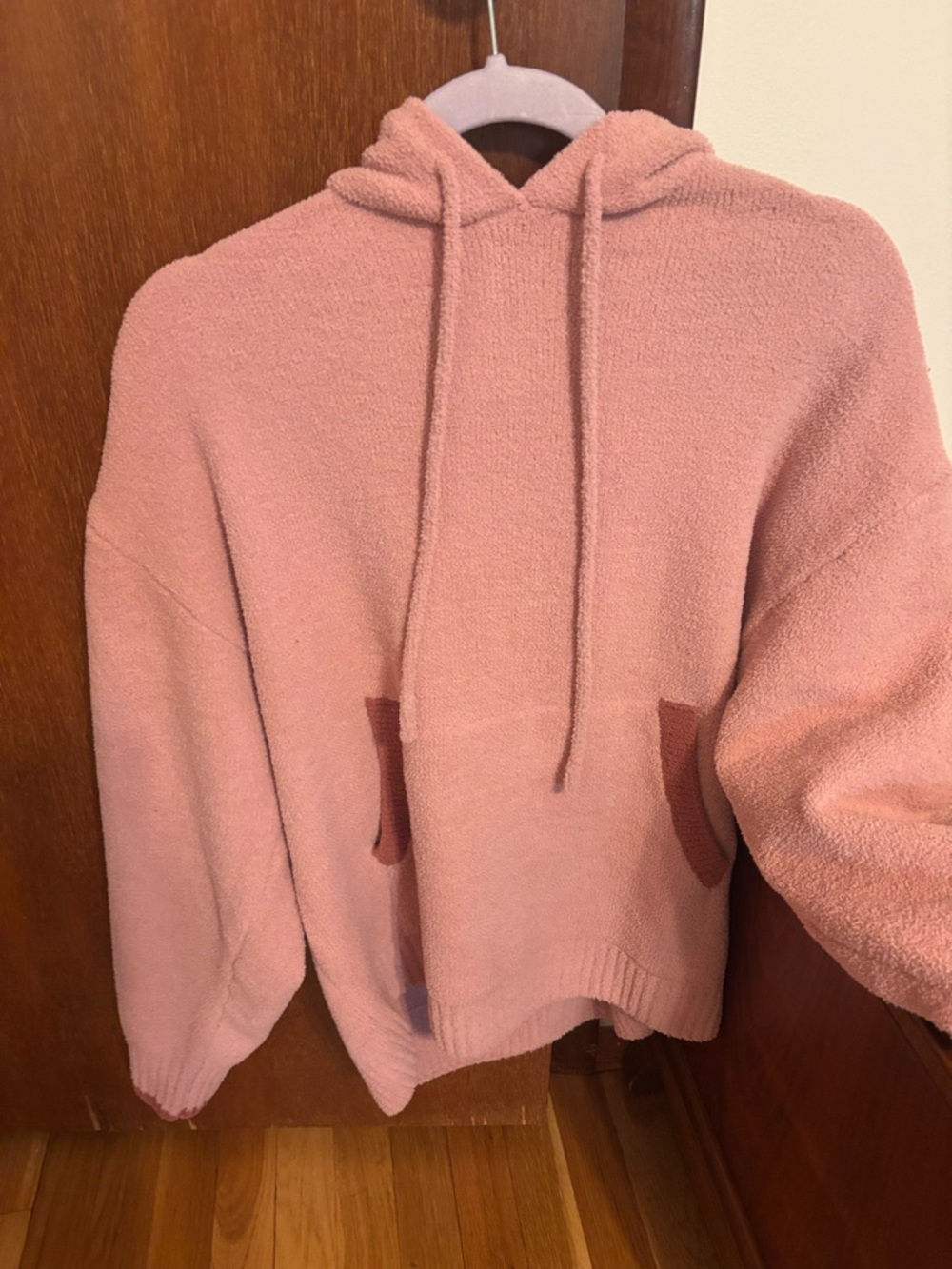 Cozy Blush Pink Hooded Pullover David Ashy